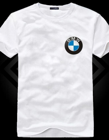 世界名车标志潮款短袖t恤圆领4s店工作服男女款汽车logo衣服 宝马