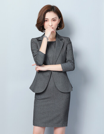 女士正装套裙 职业装女西装套装正装时尚套裙商务小西服连衣裙两件套