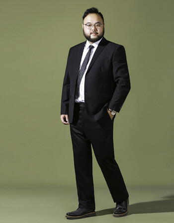 胖子大码西装套装男胖人男士加肥加大商务休闲面试西服套装大号 两粒