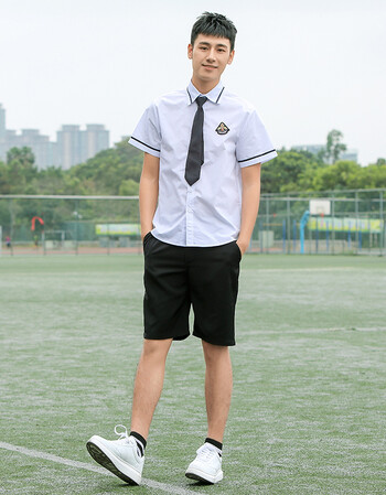 【新品促销】高中短袖衬衣运动会毕业班服初中生jk制服女学院风校服