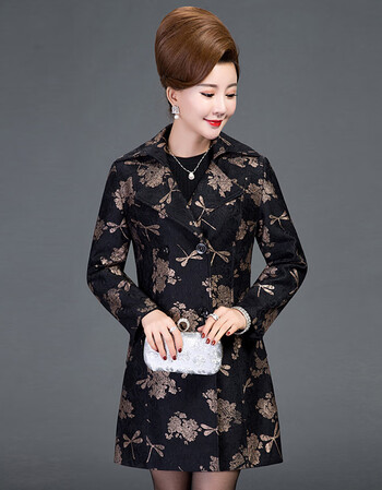 【京东拼团购】中老年女装风衣中长款大码时尚气质中年妈妈装春秋新款