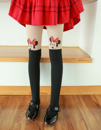 【2件8折】女童连裤袜春秋款卡通白色公主儿童丝袜女宝宝1-3-6岁打底