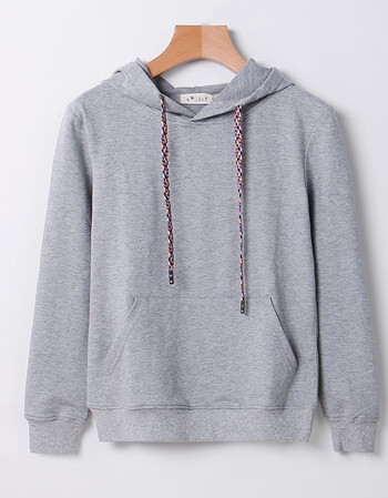 夏尔维纳卫衣2018新款女长袖韩版宽松连帽套头上衣秋衣服打底衫 灰色