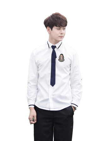 日韩学生装深圳校服班服英伦学院风jk制服水手服长袖衬衫休闲套装 男