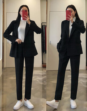 妙微熊21年春秋西装外套气质套装女韩版休闲职业西服时尚大学生面试
