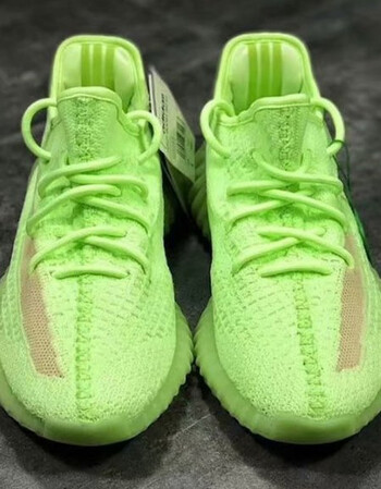 椰子鞋女男透气反光真爆兵马俑天使满天星350v2 椰子荧光绿 36