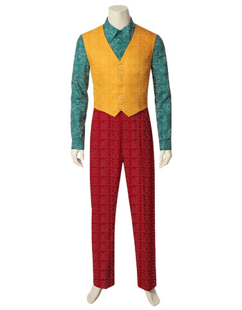 2019电影小丑joker杰昆菲尼克斯cos服万圣节cosplay服装 红色西服小丑