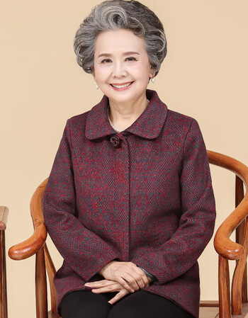 秋冬中老年女装秋装外套女60岁70时尚奶奶装老人衣服老年人服装妈妈装
