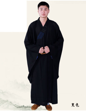 僧服 僧衣僧服棉袄冬 海清大褂 海青 居士服 男女 佛教 和尚衣服 黑色