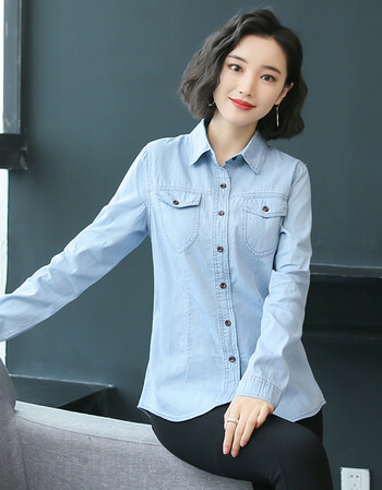 捡漏特价高档棉质衬衫女秋冬季春装新款韩版长袖衬衣女纯棉打底衫修身