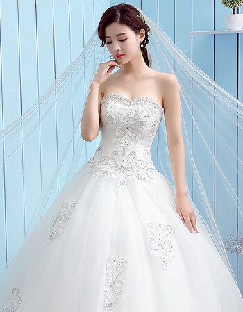 韩式齐地抹胸大码修身显瘦长拖尾女2017新款夏季 120cm拖尾定制婚纱