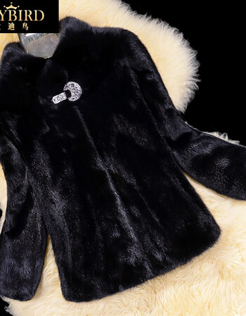 欧迪鸟品牌女装2018新款裘皮水貂毛毛皮草外套整貂皮大衣女士水貂短款