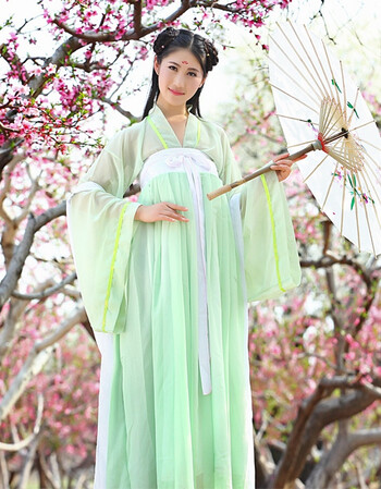 古装服装汉服女仙女清新淡雅广袖对襟齐胸襦裙舞台服装中国风秀禾h