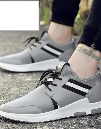 配九分牛仔裤的秋季运动鞋男港仔街拍潮流文艺范百搭学生潮鞋 灰色 40