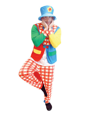 阿坡饵 节日化装舞会 魔术师表演小丑服套装 带口袋燕尾小丑服装 成人