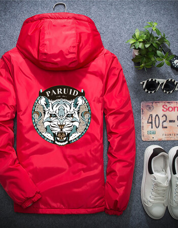 胖子宽松加肥加大码青年冬装200斤 老虎 红色 7xl(225-250斤)