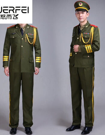 武警陸軍官軍裝禮服班儀仗隊軍鼓樂隊套裝合唱團海軍演出服男升旗手