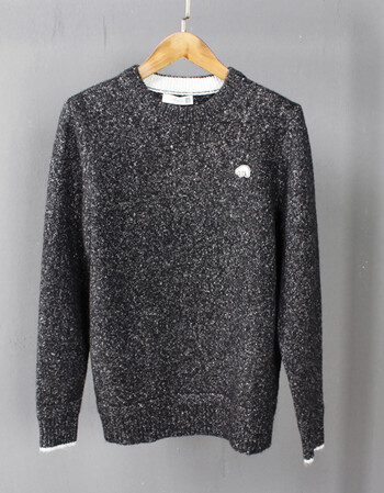 7号仓库cubface很温暖的毛衣花黑色毛衣针织衫内搭 黑色 m