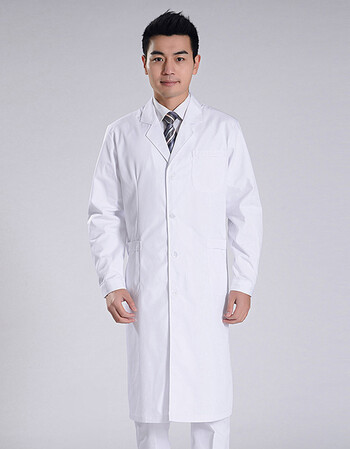 浅娜芬医生工作作服套装棉白大褂装长袖男女医师修身工服护士服验服
