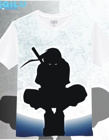 火影忍者短袖t恤黑色男装鸣人衣服 九尾q版 青少年卡通动漫夏季 10 l