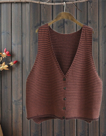 春秋装新款韩版宽松针织开衫马甲背心女短款v领开叉毛线坎肩外套jhy