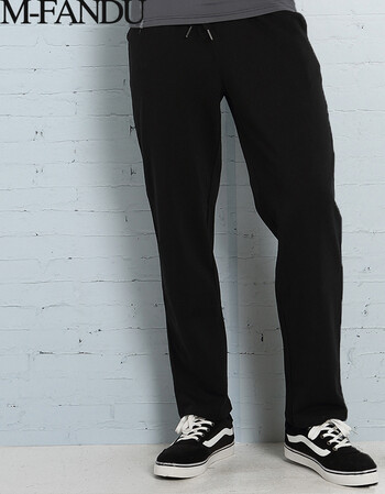 男春秋男士休闲裤修身直筒长裤子宽松纯棉卫裤男 夏季款-黑色 xl/175