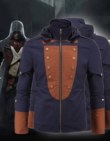 刺客信条 亚诺兜帽夹克 连帽夹克m-5xl x005 藏青色 4xl