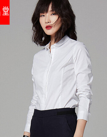 加绒商务衬衣女职业装 白色娃娃领 xxl【图片 价格 品牌 报价】-京东