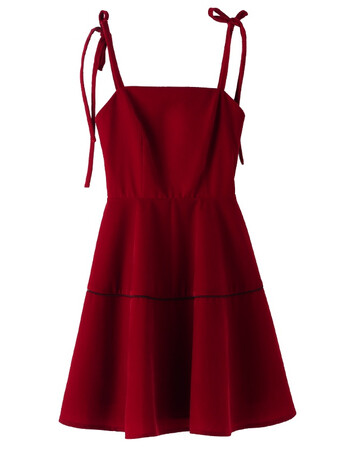 红色性感吊带裙背心裙春装新款女装2018韩版修身原宿丝绒连衣裙女 酒
