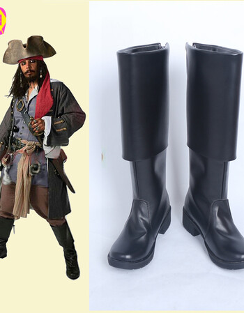 阿坡饵加勒比海盗 杰克船长男海盗cos 鞋定制 35码