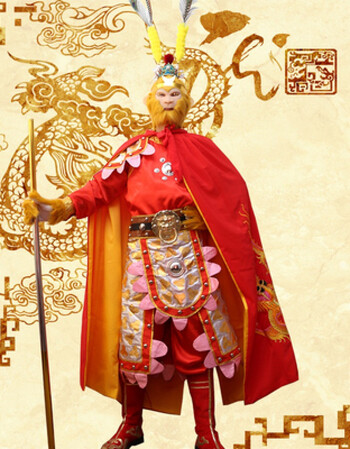 阿坡饵孙悟空演出服美猴王服装齐天大圣套装西游记道具披风 盔甲版