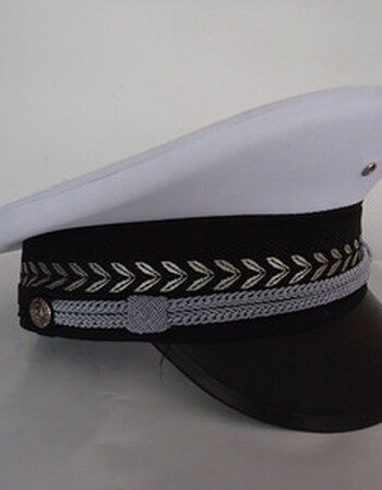 演出服男女童小交警舞台摄影服幼儿园小军装夏季表演服 白色 男白帽子