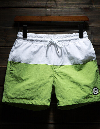 青年情侣沙滩裤速干休闲三分裤运动裤男 绿色 3xl