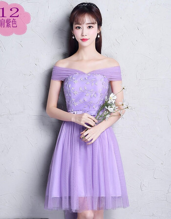 伴娘服短款2018新款姐妹裙伴娘礼服毕业典礼演出小礼服晚礼服春夏 012