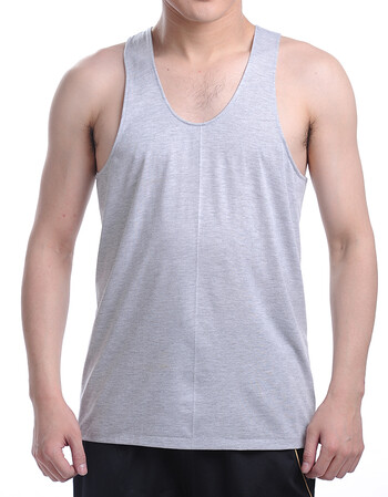 吊带背心内衣汗衫纯棉春夏薄款衫中年透气汗背心男装 灰色吊带背心