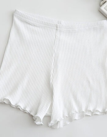 安全裤防女夏纯棉2018新款可外穿打底内裤三分短裤大码保险裤 白色 l