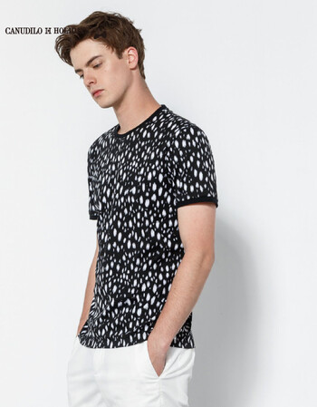 canudilo h holidays 时尚圆领男士短袖t恤 黑色 48