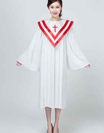 主内圣服基督教圣衣定制耶稣爱你服装唱诗班教会团契衣服短袖zlq 红色