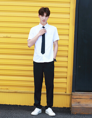 班服校服男女学生英伦森女系制服水手服表演长裙套装 男生短袖套装 m