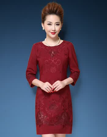 母亲节丈母娘高贵婚礼妈妈装结婚礼服春装2018新款女连衣裙喜婆婆婚宴