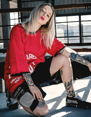 tosjc欧美街头个性五分袖oversize短袖t恤男潮嘻哈原宿bf风宽松情侣装