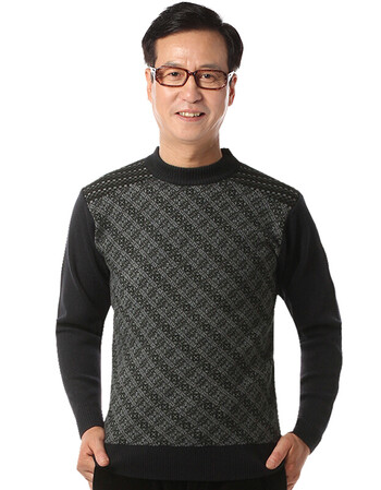 中年男士毛衣加厚款40岁针织衫秋冬季50中老年人60爸爸男装冬装70