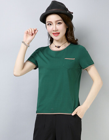 吉鲁吉娅 纯棉短袖女t恤2018新款学生宽松韩版百搭半袖女时尚体恤上衣