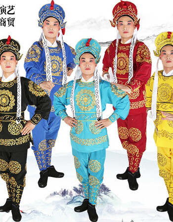 戏曲男兵衣京剧豫剧武生龙套兵衣小兵男兵戏服侍卫小兵兵衣绉兵衣qss