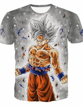 龙珠超自在极意功白神孙悟空T恤吉连3D全彩印