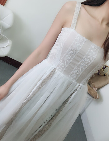 高端定制---吊带蕾丝纱裙 现货 xs 相当于日常s
