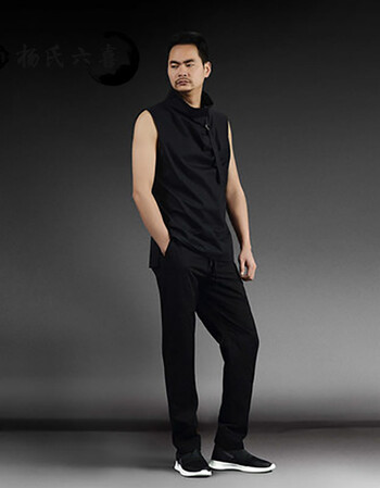 杨氏六喜品牌无袖衬衫夏季新款男中国风原创男装2018男士薄款休闲棉