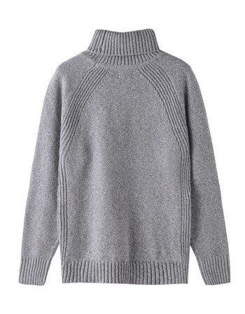 冬季高领毛衣男 韩版潮流加厚修身毛线衣 男士高领衫线衣潮 浅灰色