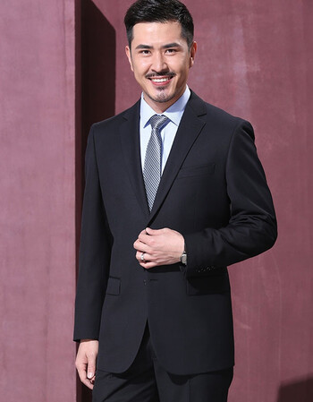 男装西服套装商务修身职业正装休闲西装礼服藏蓝职业装男外套 as8029b