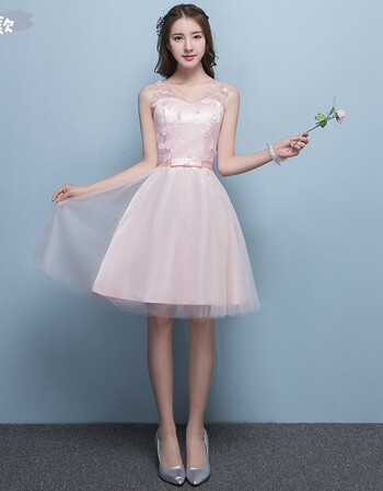 粉色伴娘服短款2017新款韩版修身伴娘礼服姐妹裙学生小礼服女秋季